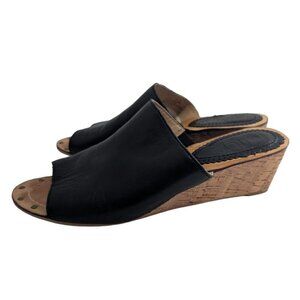 Latigo Suzi Black Leather Sandals Womens Size 8.5